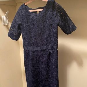 Lace jumpsuit size 6. Janie and Jack, navy